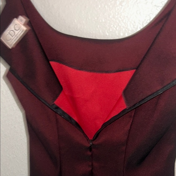 CDC Deep Burgundy Mini Dress - Picture 4 of 6